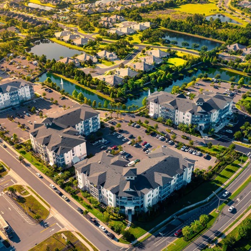 aerial shot of Summerhouse Lakewood Ranch